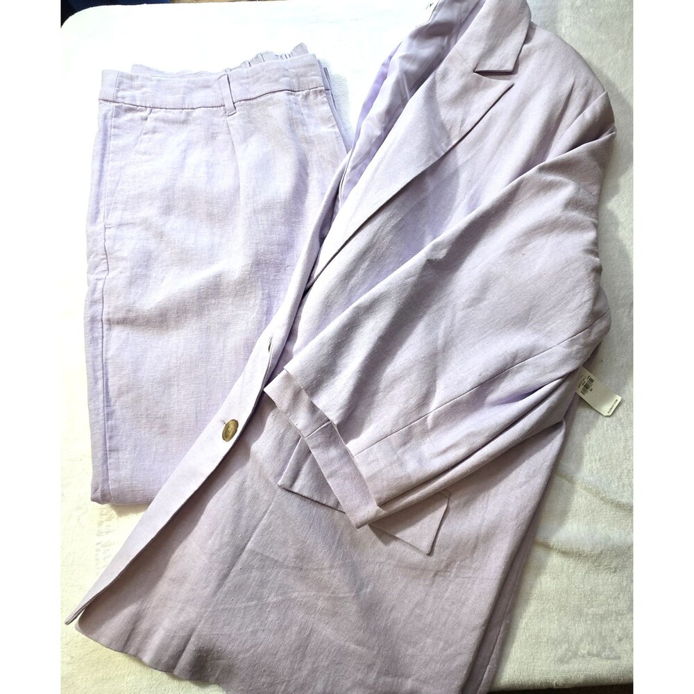 Old Navy Lavender Linen Blazer and Pants Set